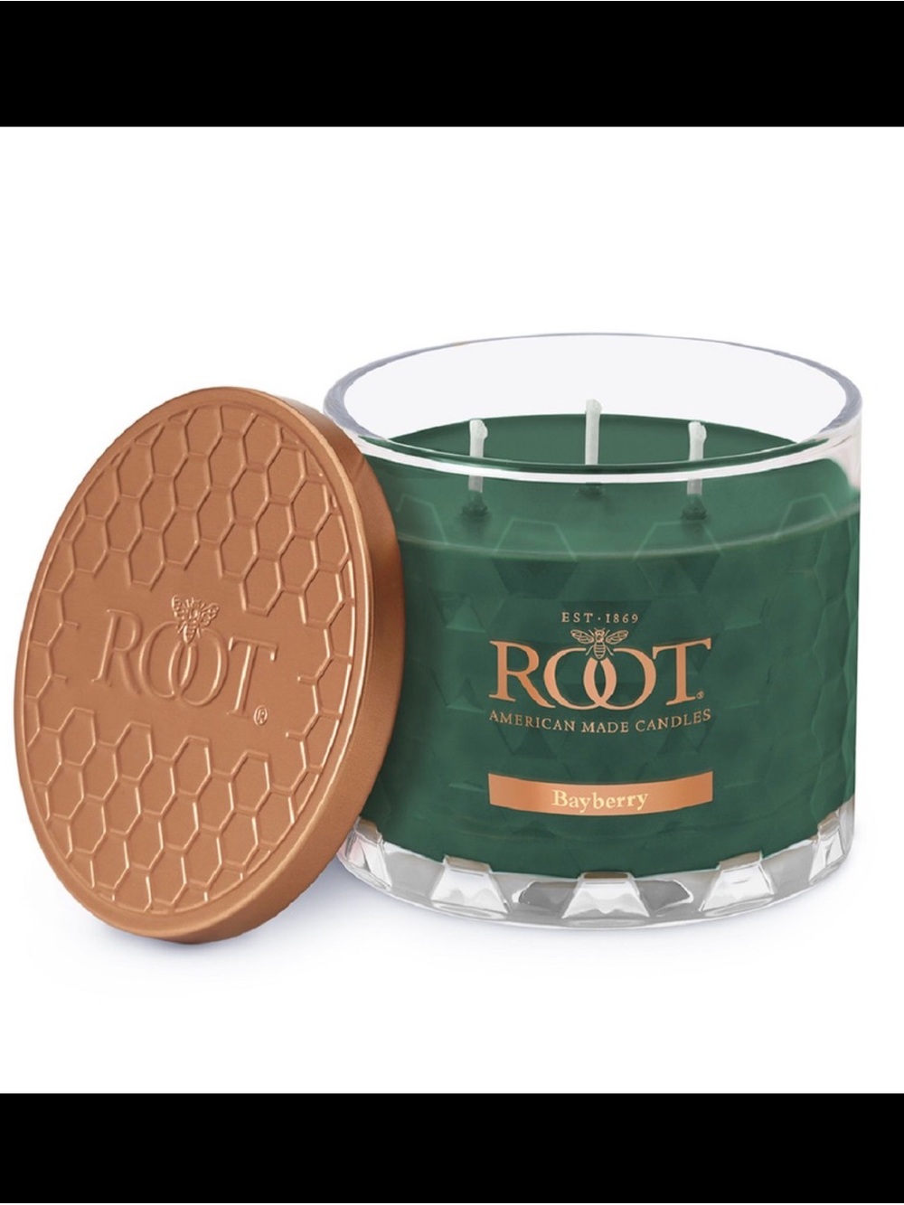 NWT Root Candles Bayberry 3 Wick Honeycomb Candle 12oz 50 Hour Christmas